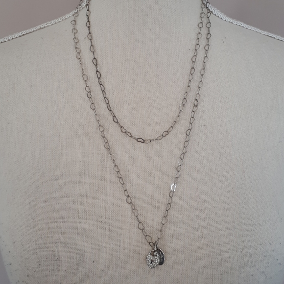 Silver heart wrap necklace - Picture 1 of 4